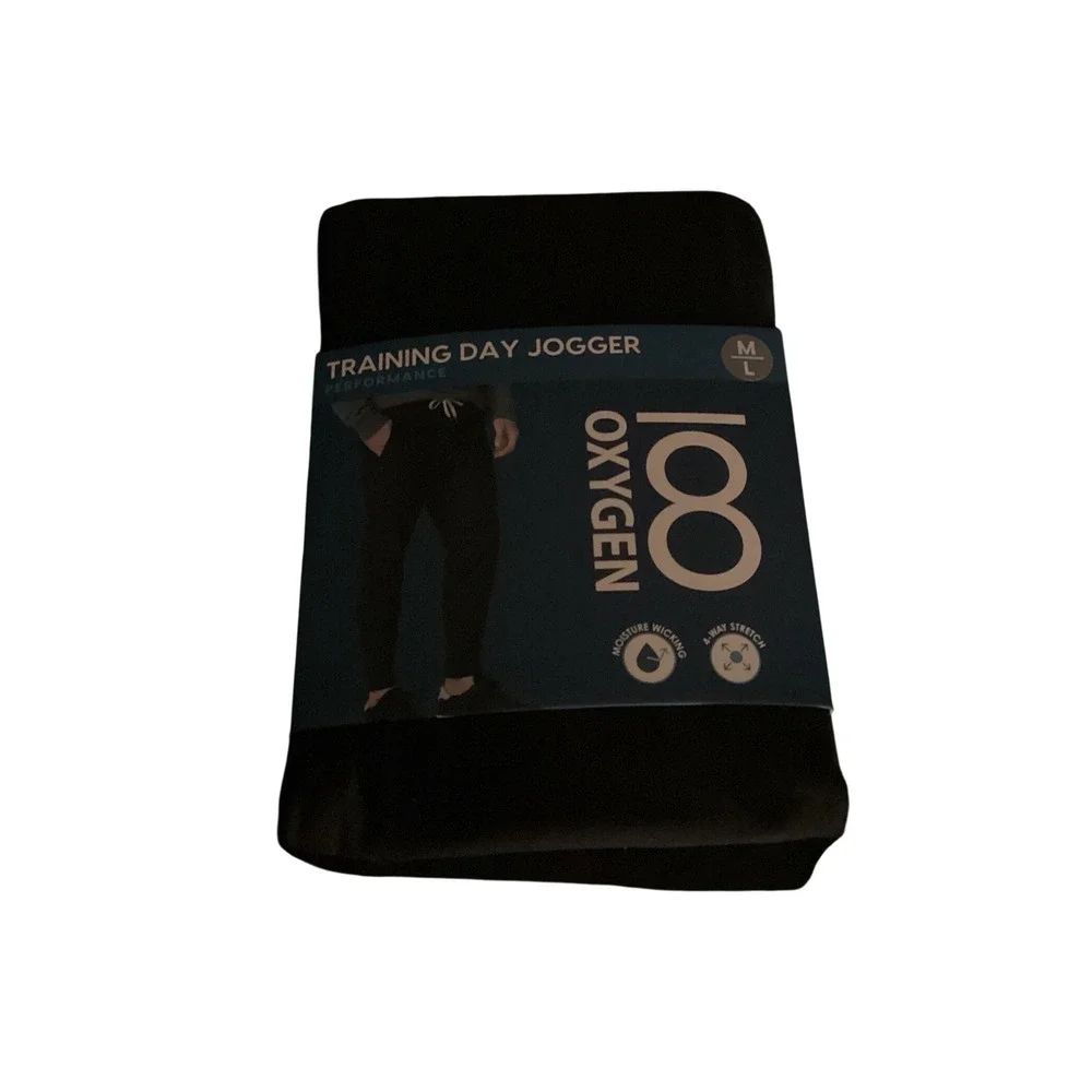 Oxygen 100 Training Day Jogger Mens Performance Black Pants Size M/L New
